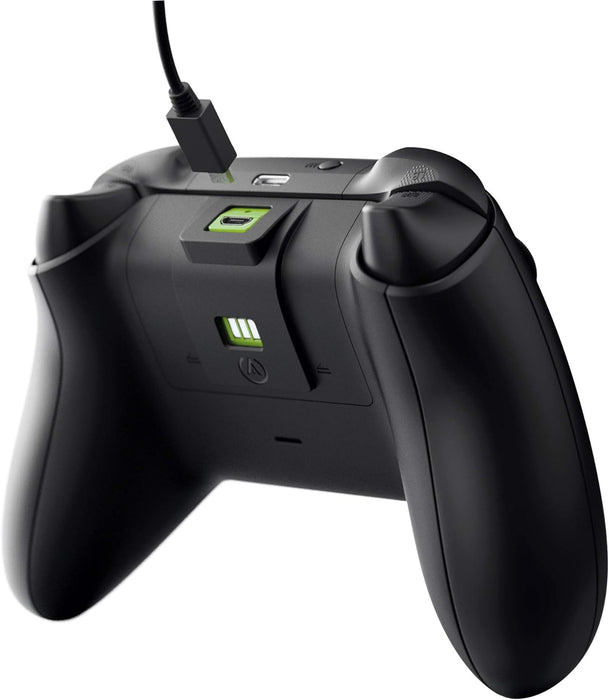 PowerA Play & Charge Kit for Xbox Series X|S and Xbox One Wireless Controllers, Compatible with Xbox Charger Dock, 2 x Rechargeable Batteries with LED Indicators, 4 x Battery Doors - Black & Green Bla
