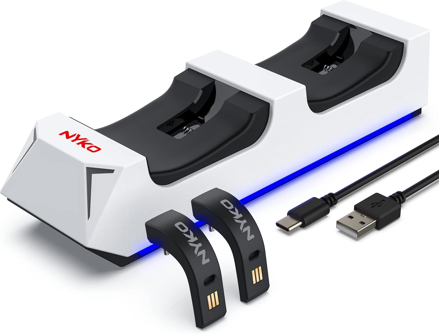 Nyko Dualsense Charging Station for Playstation 5 - Drop and Charge Base for 2 PS5 Controllers w/LED Indicators and Extra USB Port - Playstation 5 DualSense Controller Charge Stand - PS5 Accessories P