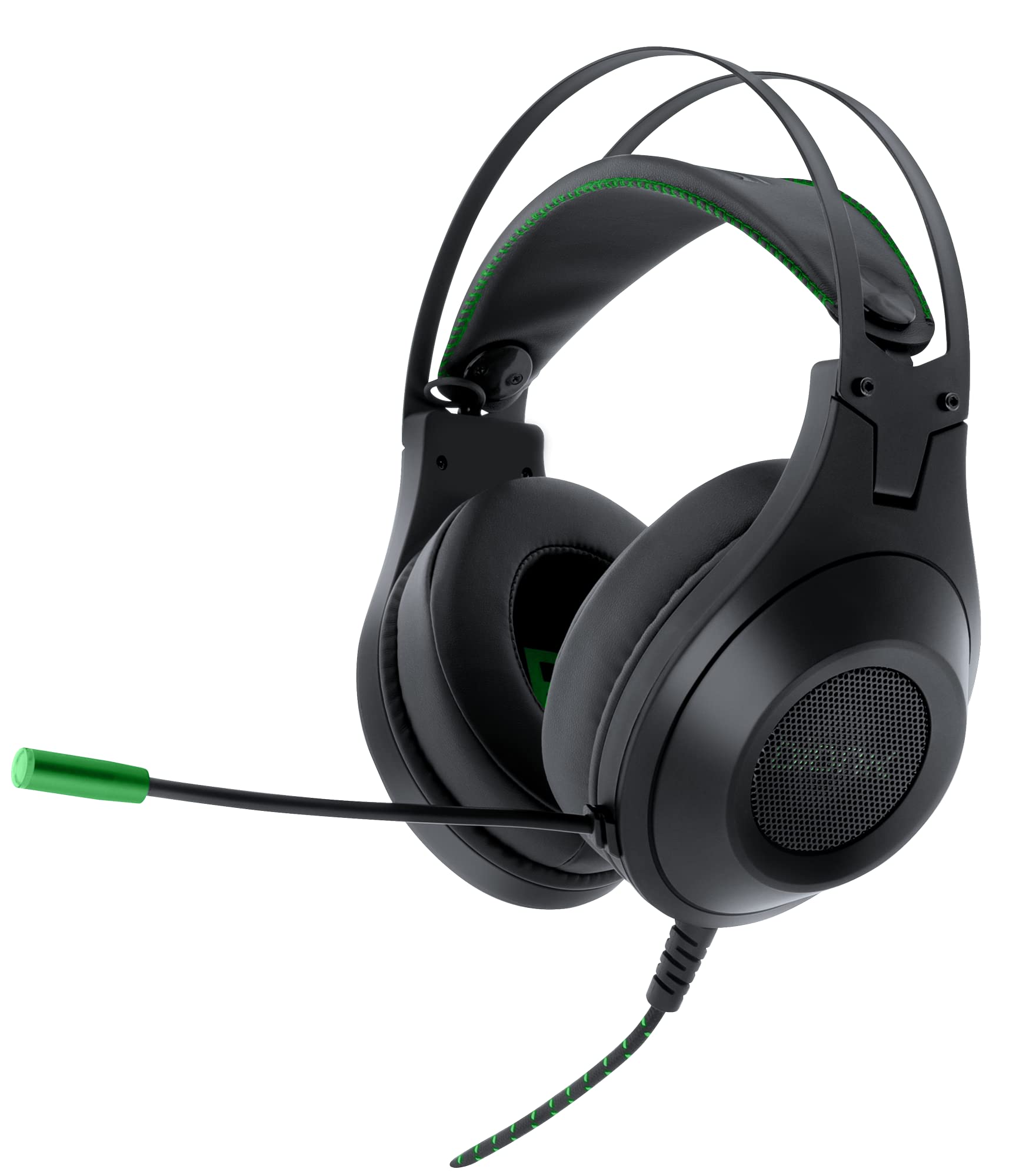 Bionik Sirex Gaming Headset with Mic for Xbox Series XS: 50MM Drivers, Memory Foam, Mute Switch, Adjustable Head Beam, Xbox One/ PS5/ Nintendo Switch OLED/PC/Mac Green L