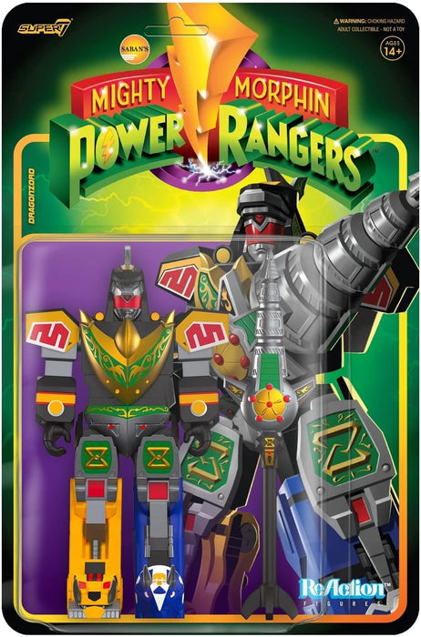 Super7 Mighty Morphin Power Rangers Dragonzord (Battle Mode) - 6" Power Rangers Action Figure with Accessory Classic TV Show Collectibles and Retro Toys