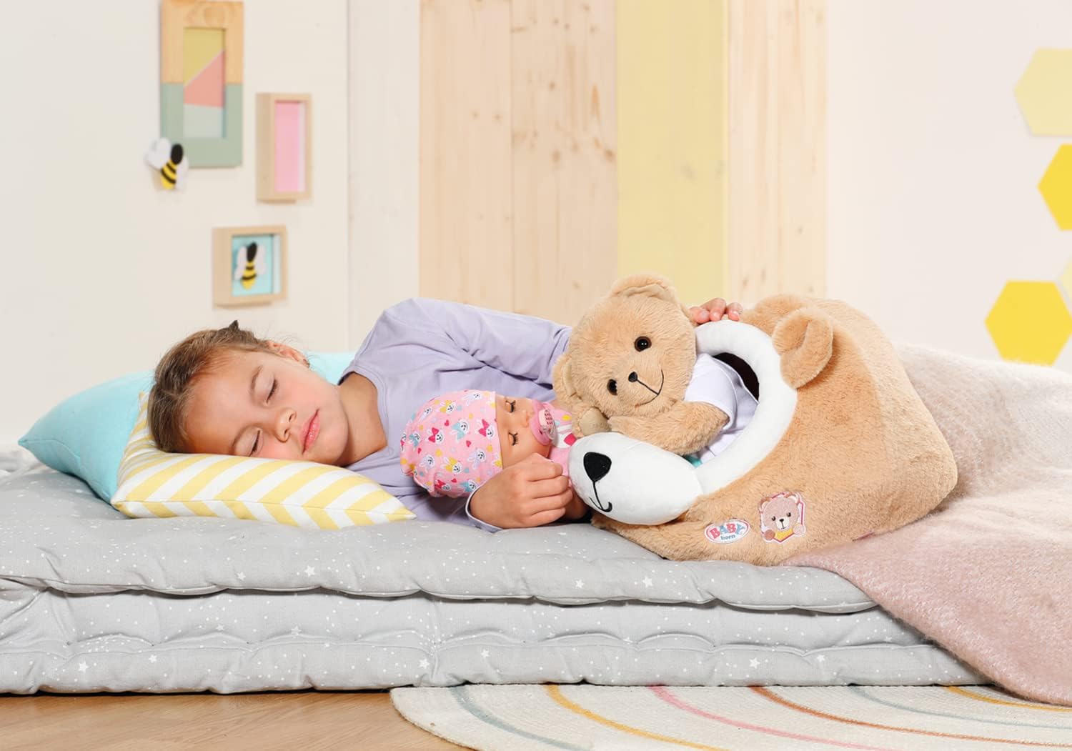 BABY born Bear Sleeping Cave 834459 - Accessories for BABY born Bear and Dolls up to 43cm - Suitable for Kids from 1+, Brown