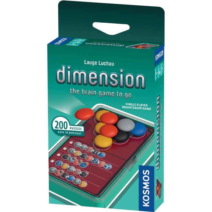 Thames & Kosmos -Dimension – The Brain Game to Go - Level: Beginner to Expert - Unique Puzzle Game – Single Player - Puzzle Solving Strategy Board Games for Adults & Kids, Ages 8+, 692208