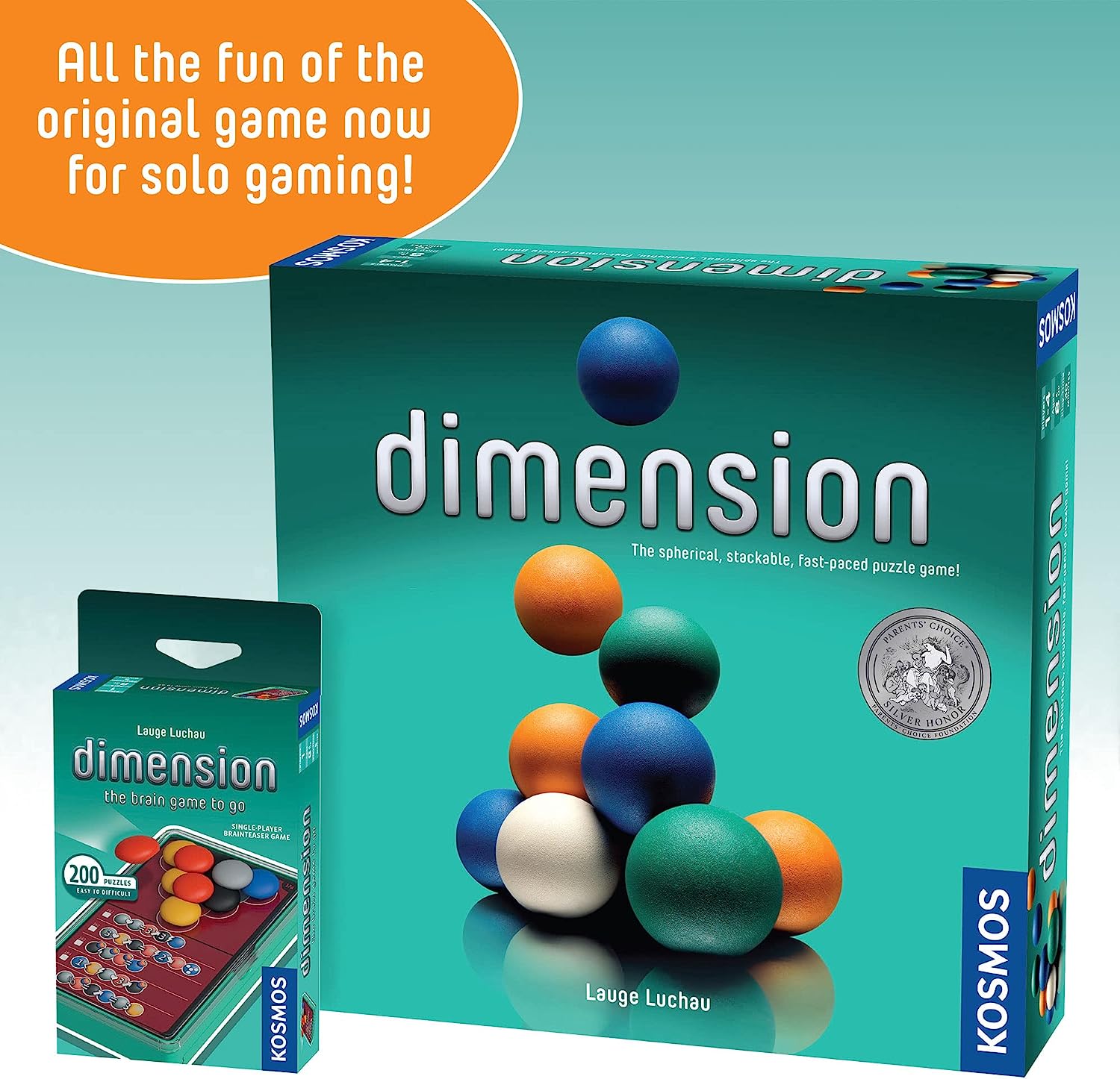Thames & Kosmos -Dimension – The Brain Game to Go - Level: Beginner to Expert - Unique Puzzle Game – Single Player - Puzzle Solving Strategy Board Games for Adults & Kids, Ages 8+, 692208