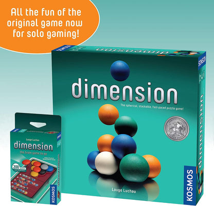 Thames & Kosmos -Dimension – The Brain Game to Go - Level: Beginner to Expert - Unique Puzzle Game – Single Player - Puzzle Solving Strategy Board Games for Adults & Kids, Ages 8+, 692208