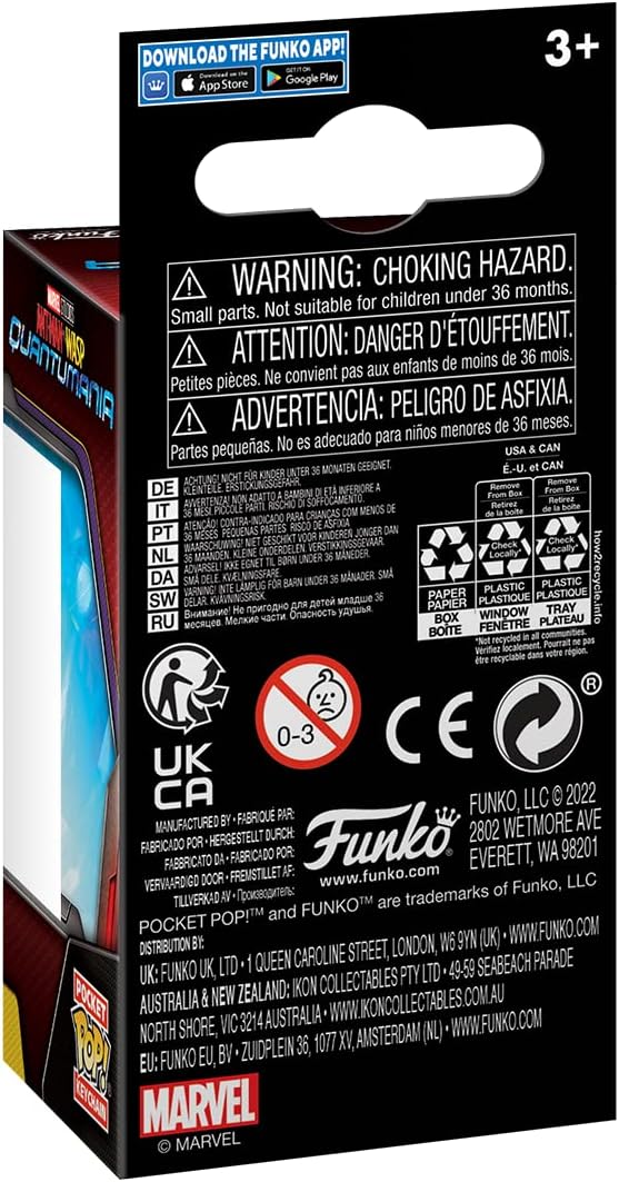 Funko Pop! Keychain Marvel: Ant-Man Quantumania - Ant-Man - Neuartiger Schlüsselanhänger - Vinyl-Minifigur Zum Sammeln - Strumpffüller - Geschenkidee - Offizielle Handelswaren - Movies Fans
