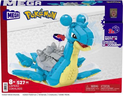 Mega Construx Pokémon Lapras, 529 Bloques de construcción con Movimiento, Juguete +8 años (Mattel HKT26
