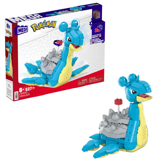 Mega Construx Pokémon Lapras, 529 Bloques de construcción con Movimiento, Juguete +8 años (Mattel HKT26