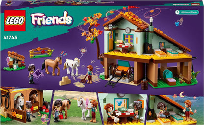LEGO Friends Autumn’s Horse Stable Set with 2 Toy Horses, Carriage and Riding Accessories, Farm Animal Figure Gift for Girls, Boys and Kids Aged 7 Plus Years Old 41745 Single