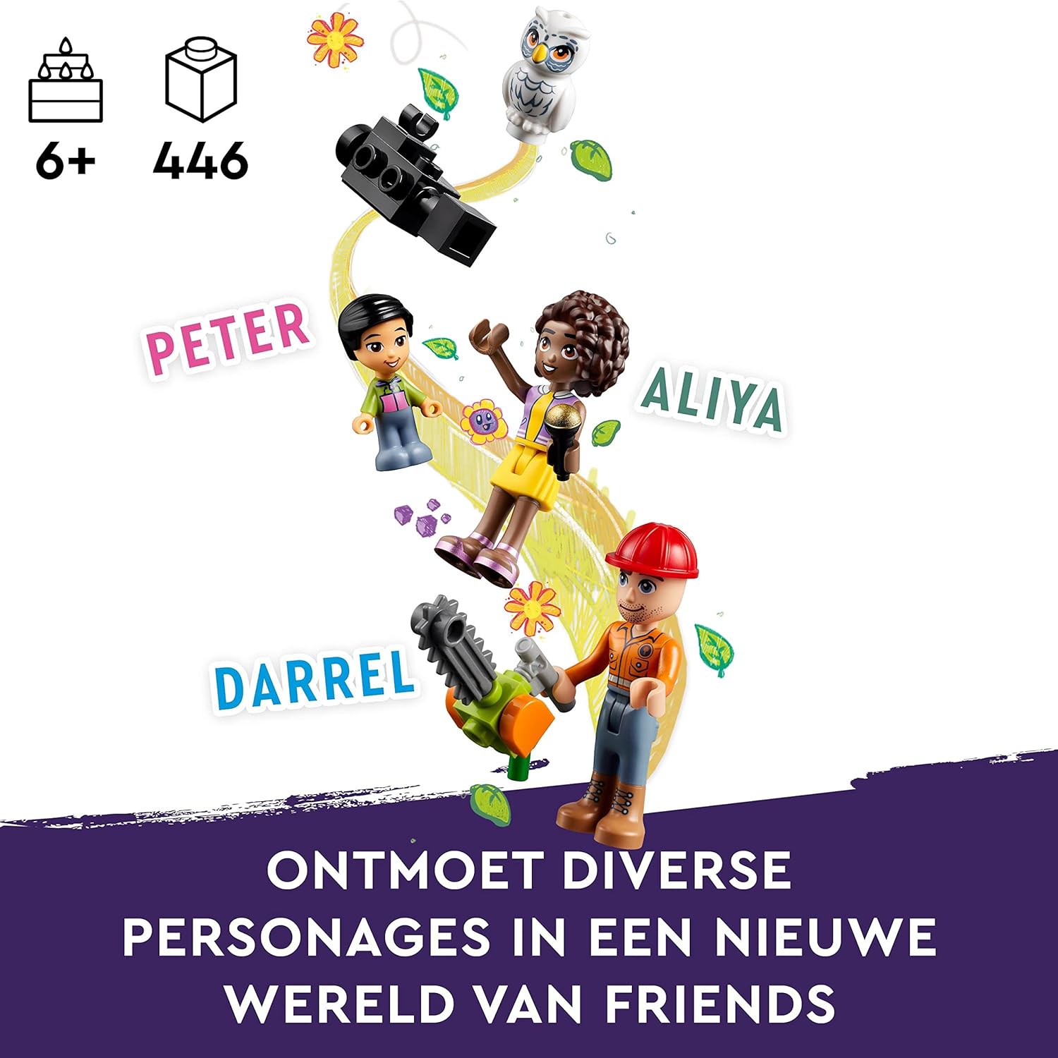 LEGO 41749 Friends Newsroom Van, Animal Rescue Playset, Pretend to Film and Report News & 41740 Friends Aliya's Room, Mini Sleepover Party Bedroom Playset, Collectible Toy