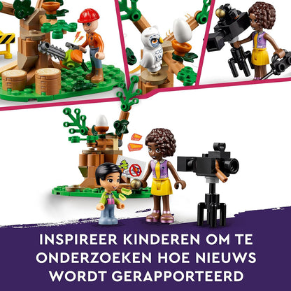 LEGO 41749 Friends Newsroom Van, Animal Rescue Playset, Pretend to Film and Report News & 41740 Friends Aliya's Room, Mini Sleepover Party Bedroom Playset, Collectible Toy