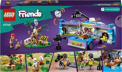 LEGO 41749 Friends Newsroom Van, Animal Rescue Playset, Pretend to Film and Report News & 41740 Friends Aliya's Room, Mini Sleepover Party Bedroom Playset, Collectible Toy