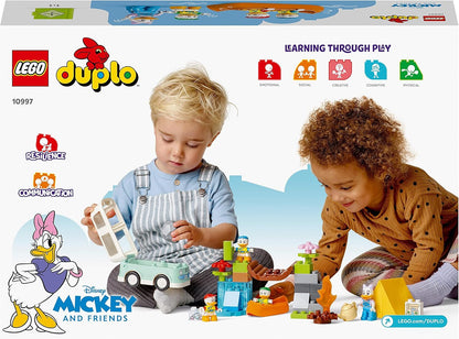 LEGO 10997 DUPLO Disney Mickey and Friends Camping-Abenteuer Set mit Wohnmobil, Kanu und Daisy Duck Figur, Bauspielzeug Geschenk für Kleinkinder ab 2 Jahren, Mädchen und Jungen