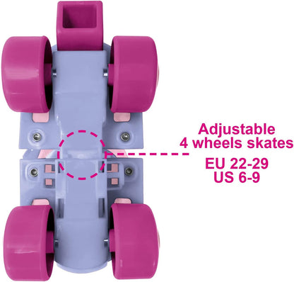 Mondo Minnie Mouse Skate Wheels for Girls Pink (Pink), Adjustable from 22 to 29