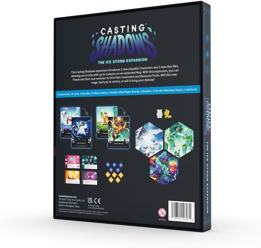 Unstable Games - Casting Shadows: The Ice Storm Expansion - Progettato per essere aggiunto al tuo gioco di carte Casting Shadows