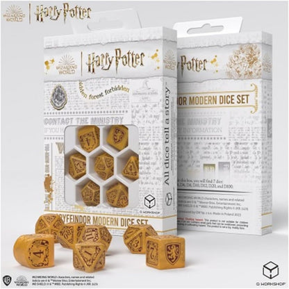 Q Workshop Harry Potter pack dés Gryffindor Modern Dice Set - Gold (7)