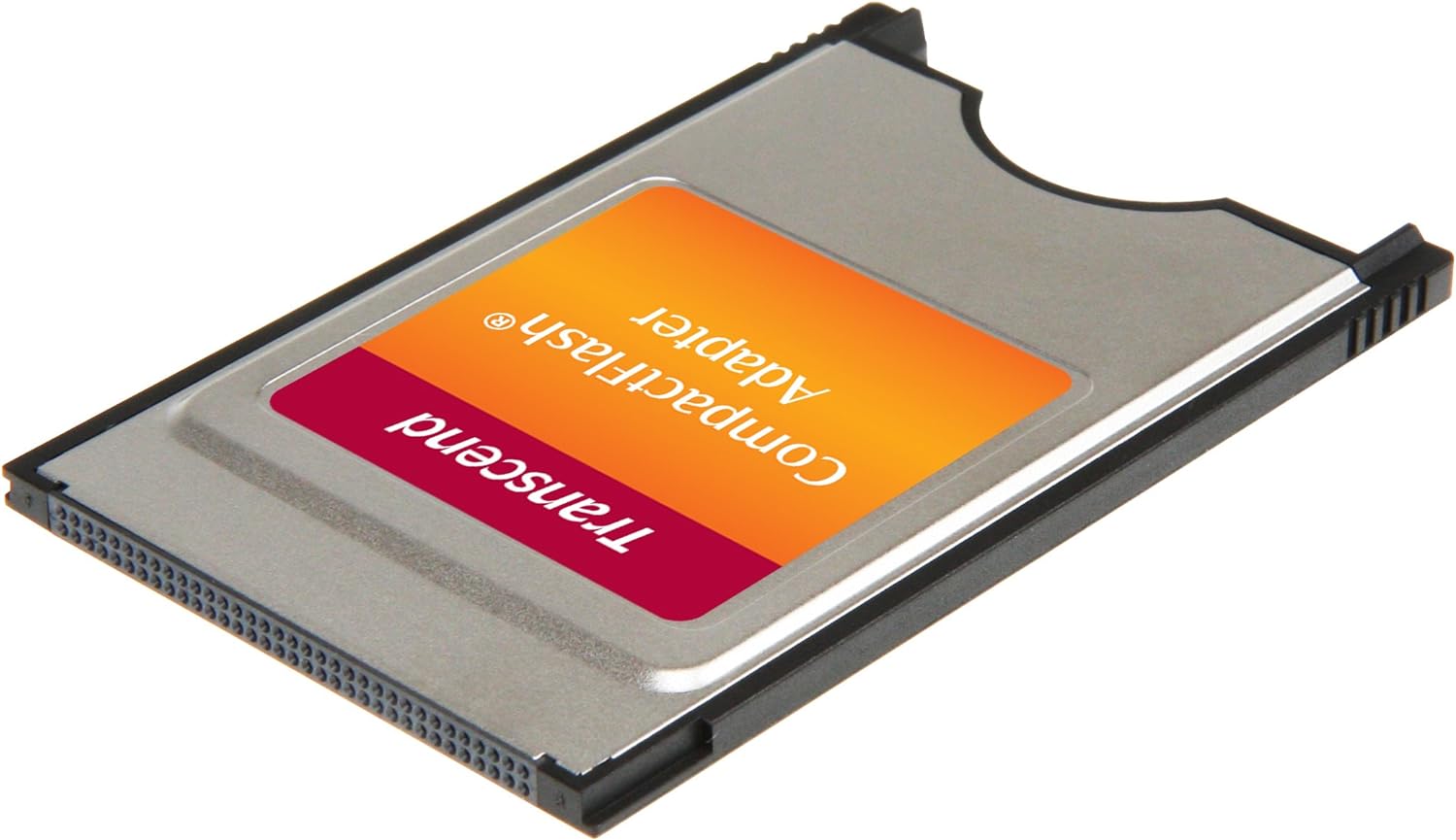 Transcend TS0MCF2PC PCMCIA ATA Adapter for CompactFlash Card - Silver/Black