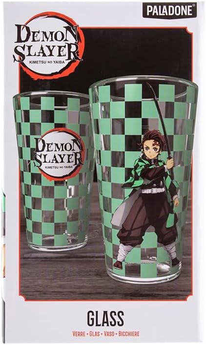 Paladone Demon Slayer Drinking Glass Officially Licensed Anime Demon Slayer Merch, Black