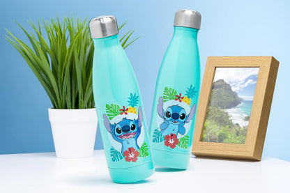 Botella de agua Stitch - Producto oficial Disney, botella de metal a prueba de fugas para bebidas frías y calientes, regalo para fans de Stitch 460ml (15 oz