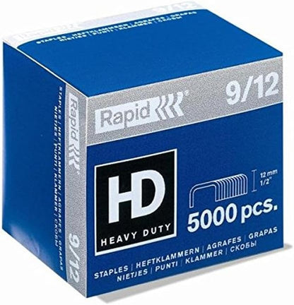 Rapid 9/12 Staples R9 and R49 12mm shank length  Pack of 5000 9/12