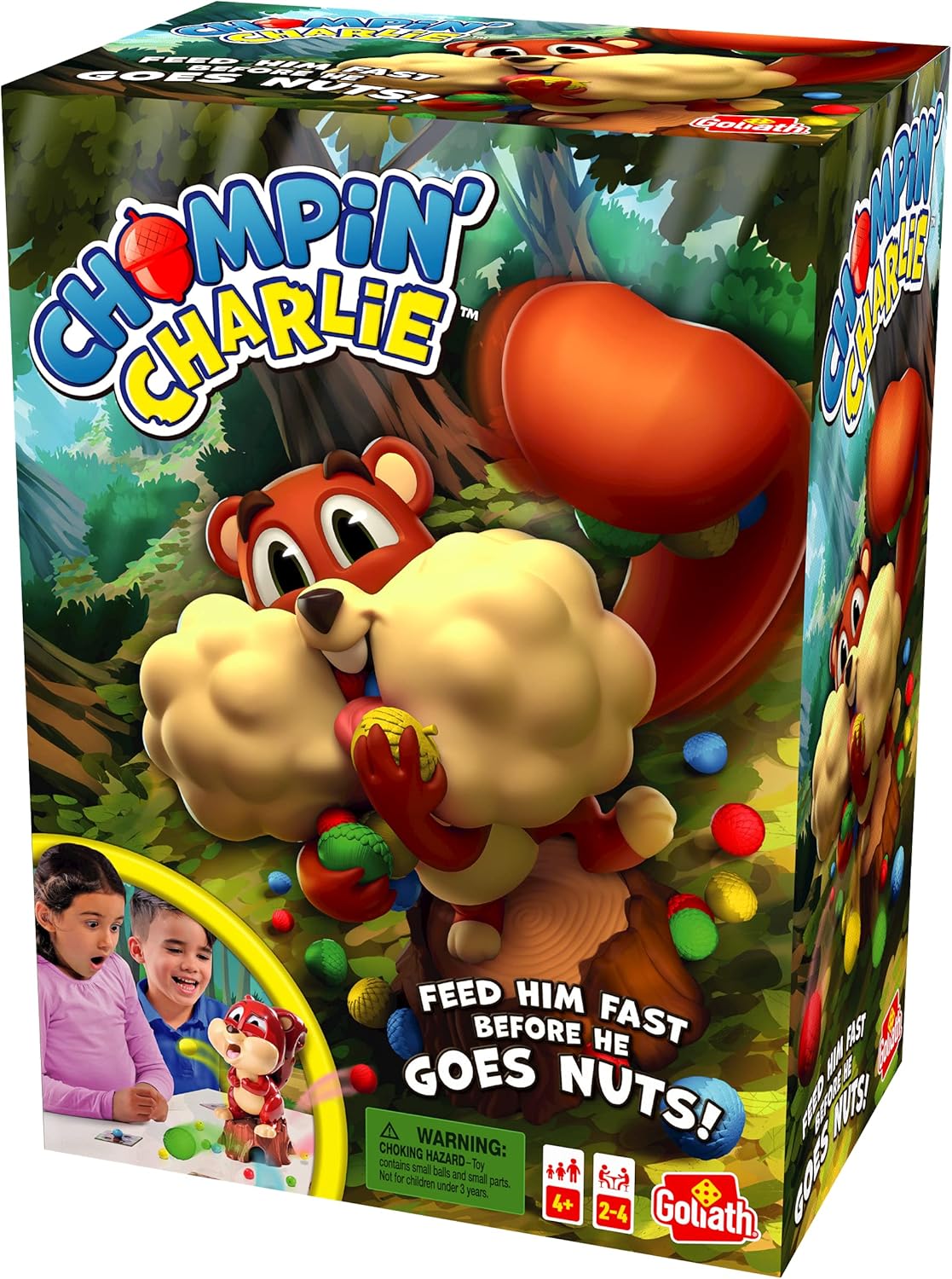 Chompin' Charlie: Feed Him Fast Before He Goes Nuts! | Kids Action Games | For 2-4 Players | Ages 4+