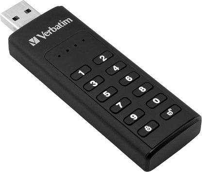 Verbatim Keypad Secure USB 3.0 Flash Drive, 64GB, Black 49428