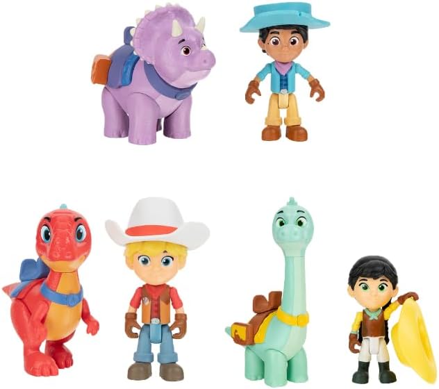 Dino Ranch Ranchers 2 PK Ass, Miguel and Tango, Dinosaur Toy My and Clover, Jon and Blitz