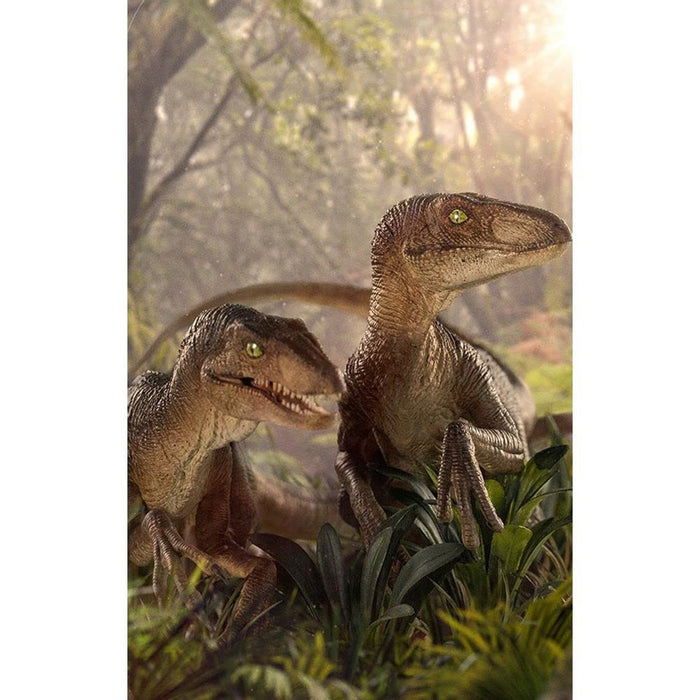Iron Studios UNIVJP47221-10 1:10 Just The Two Raptors Deluxe Jurassic Park Figur Art Scale, Einfarbig, Mehrfarbig