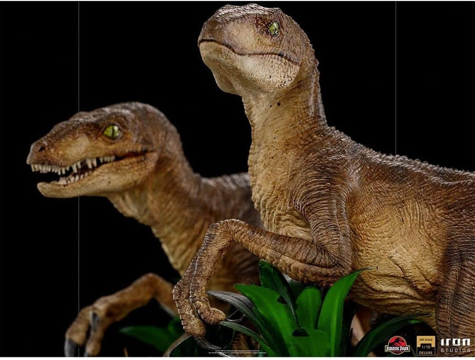Iron Studios UNIVJP47221-10 1:10 Just The Two Raptors Deluxe Jurassic Park Figur Art Scale, Einfarbig, Mehrfarbig
