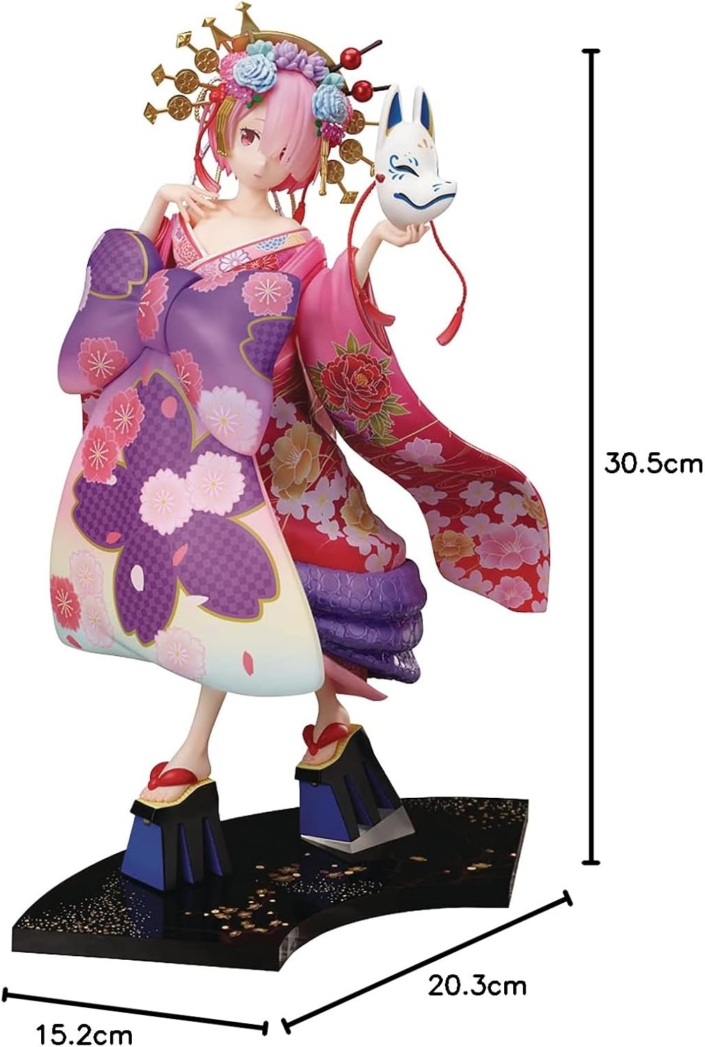 Furyu Re:Zero – Starting Life in Another World: Ram (Oiran Ver.) 1:7 Scale PVC Figure, Multicolor