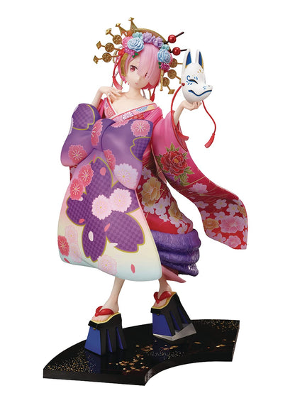 Furyu Re:Zero – Starting Life in Another World: Ram (Oiran Ver.) 1:7 Scale PVC Figure, Multicolor