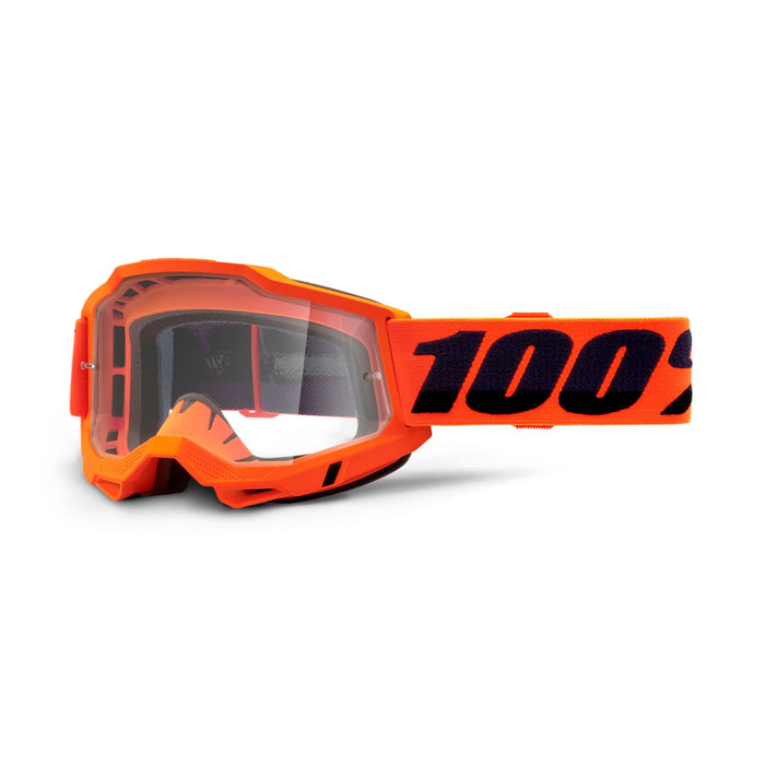 100% Accuri 2 OTG Motocross & Mountain Biking Goggles - Over the Glasses MX, MTB, Dirt Bike, Power Sport Protective Eyewear