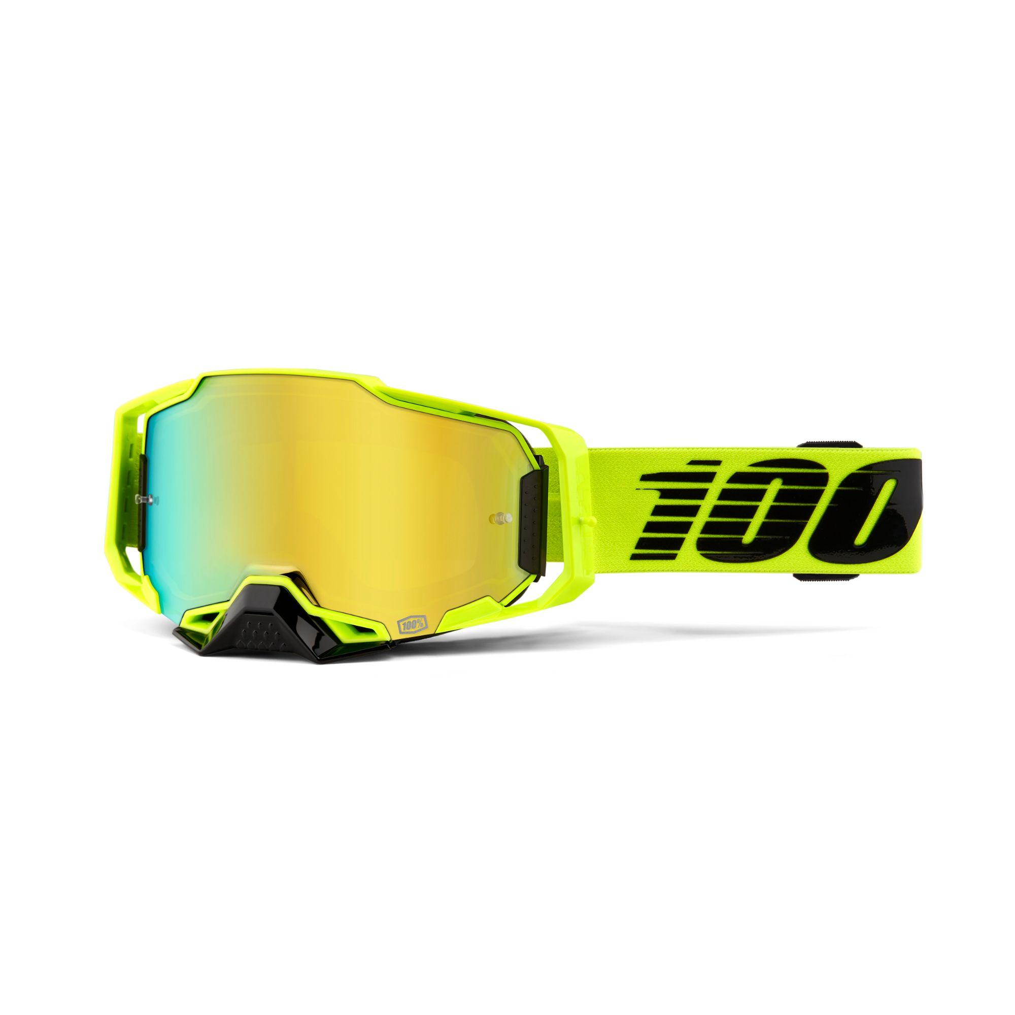 100% Armega Goggle Nuclear Citrus / Gold Mirror Lens