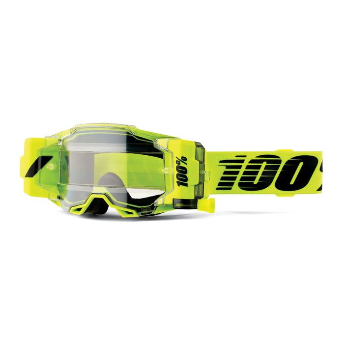 100% Armega Forecast Goggle Nuclear Citrus - Clear Lens Occhiali Unisex - Adulto