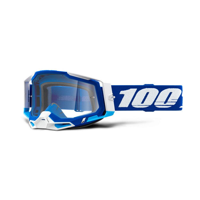 100% Racecraft 2 Goggle Blue / Clear Lens