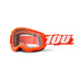 100% Strata 2 Goggle Orange / Clear Lens