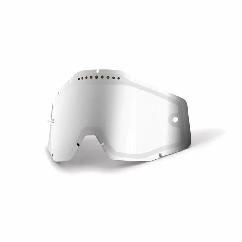 100% Accuri / Racecraft / Strata Vented Dual Pane Lens - Silver Mirror