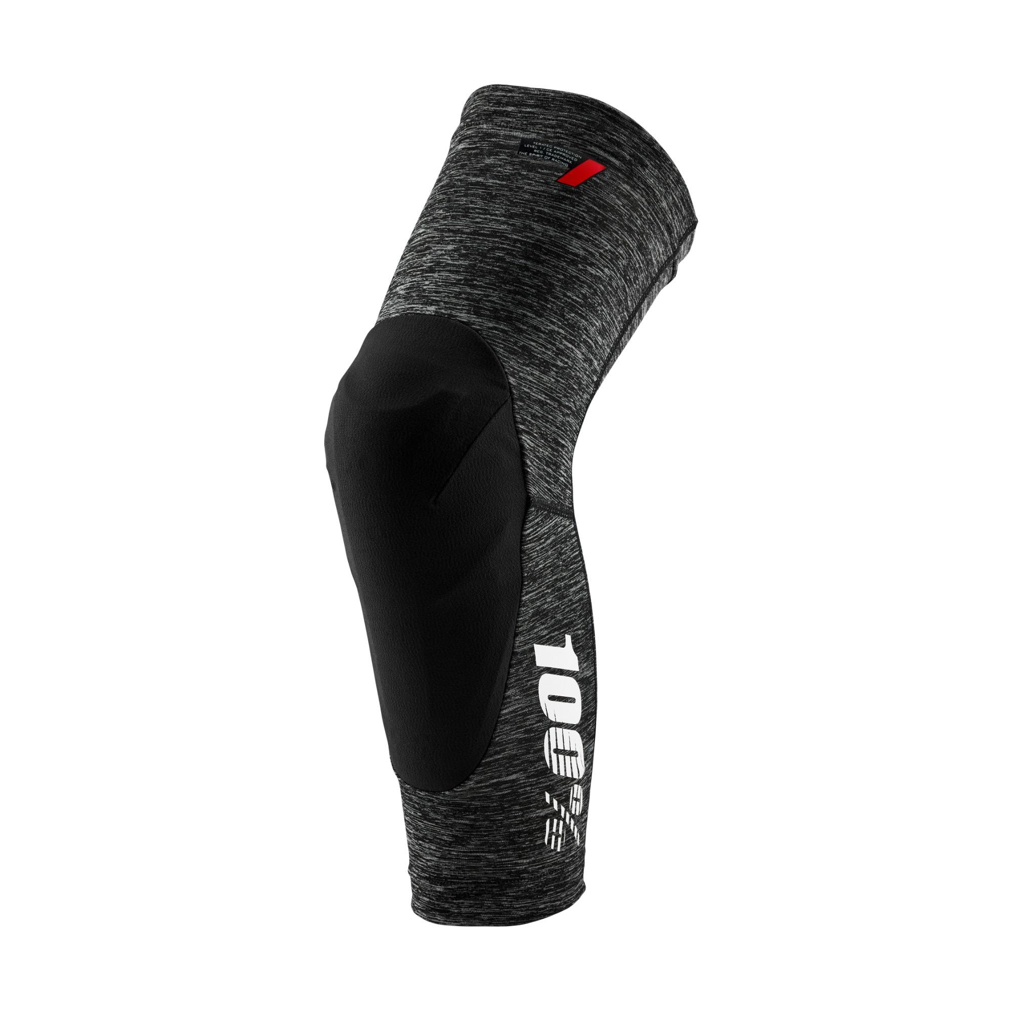 100% PROTECCIONES TERATEC Knee Guards M Knee Pad, Adult Unisex, Heather Grey/Black (Multicoloured