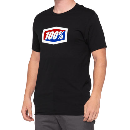 100% Official Short Sleeve Tee Black - XL