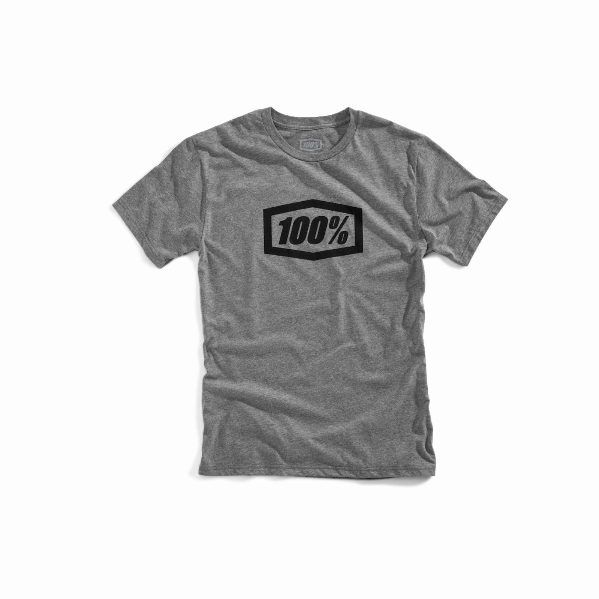 100% ICON Short Sleeve Tee Heather Grey - XL