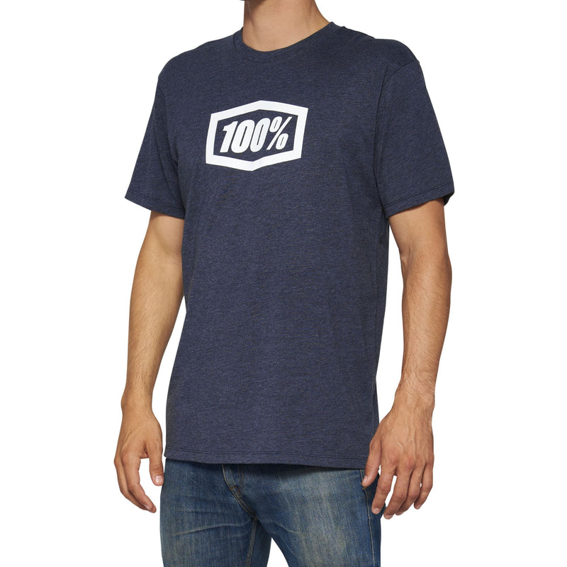 100% ICON Short Sleeve Tee Blue - S