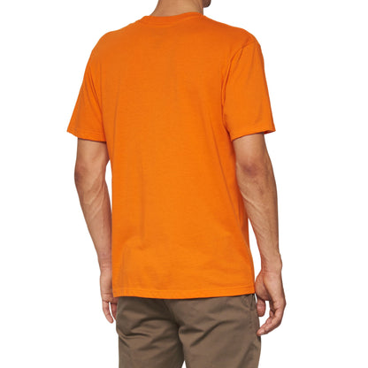 100% ICON Short Sleeve Tee Orange - S