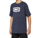 100% Big Boys' Icon Shirts,Small,Navy Heather