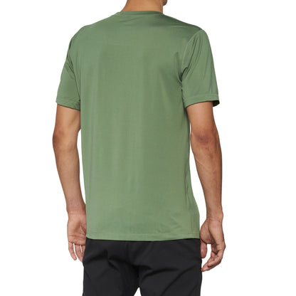 100% Mission Athletic Short Sleeve Tee Olive - S