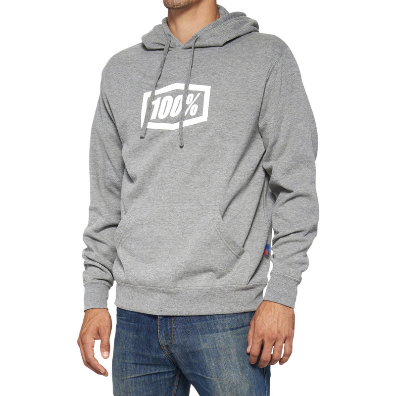 100% Corpo Hoody (SMALL) (HEATHER GREY