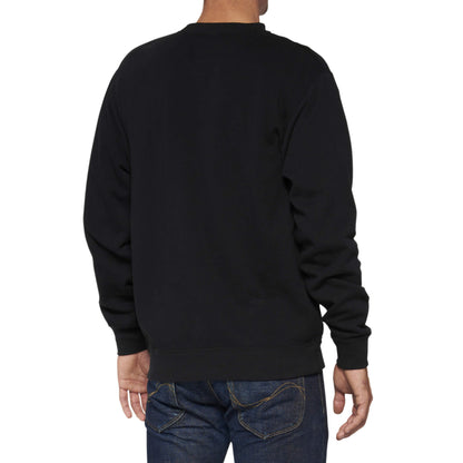 100% Icon Crewneck Sweatshirt (LARGE) (BLACK