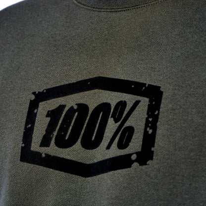 100% Avalanche Pullover Crewneck Fleece Light Black L