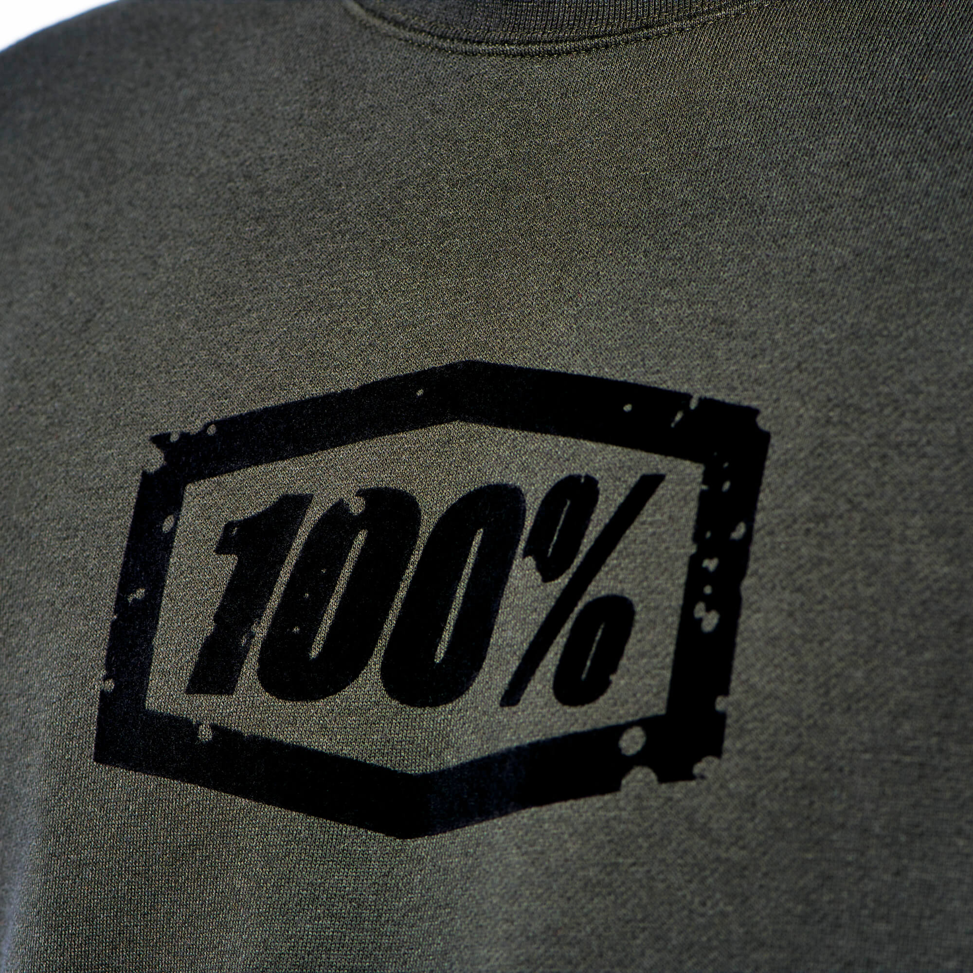 100% Avalanche Pullover Crewneck Fleece Light Black XL