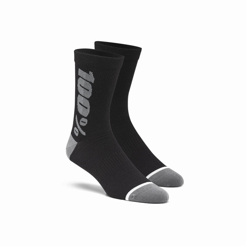 100% Rhythm Merino Wool Performance Socks Black / Grey L / XL