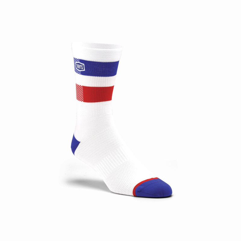 100% CASUAL Calcetines marca modelo FLOW Performance MTB Socks White, S/M
