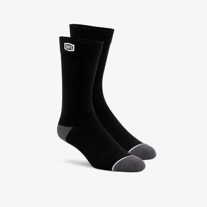 100% Solid Casual Socks Black L/XL